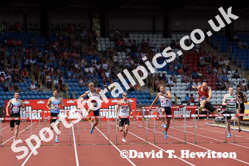 Mens 400 metres hurdles, Muller British Championships, Alexander Stadium, Birmingham. Photo: David T. Hewitson/Sports for All Pics